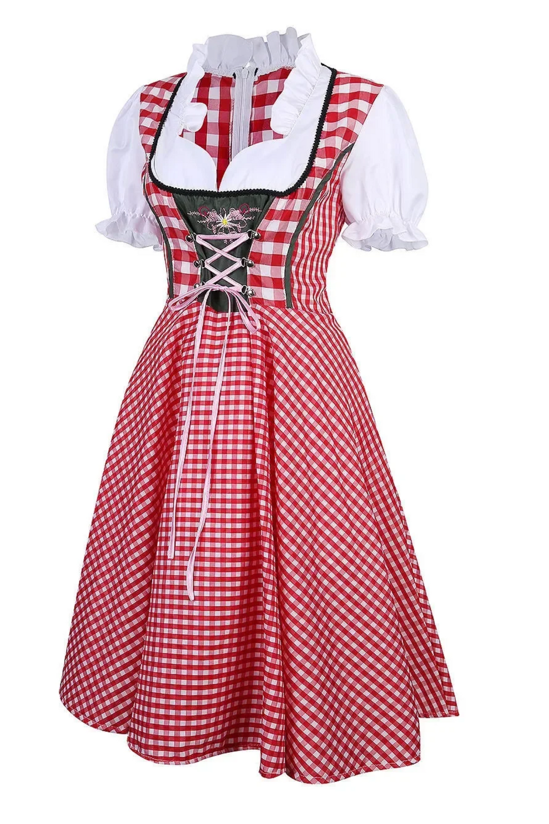 Dorinda - Dirndl Dames Jurk met Traditionele Vetersluiting