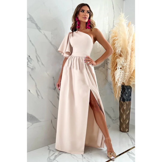 MODA - One shoulder maxi jurk