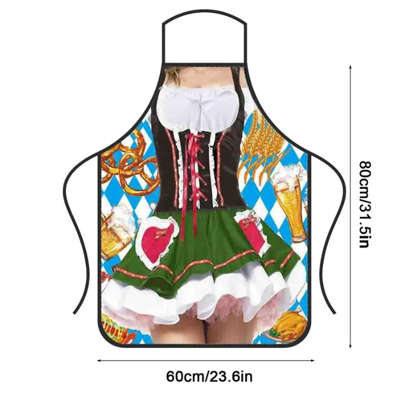 Dirleia - Dirndl Dames Schort met Traditionele Print