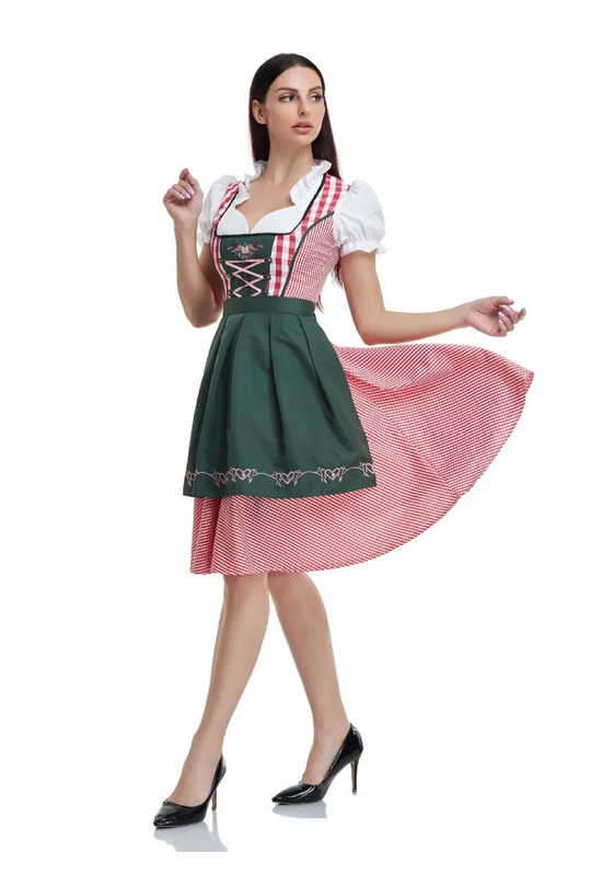 Dorinda - Dirndl Dames Jurk met Traditionele Vetersluiting