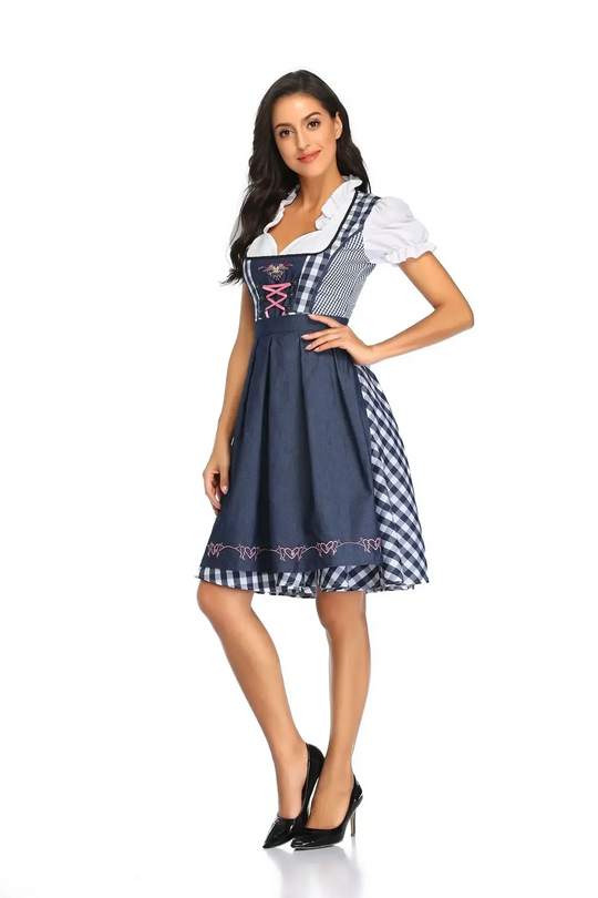 Dorinda - Dirndl Dames Jurk met Traditionele Vetersluiting