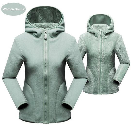 Warmish - Jasje met Capuchon, Volledige Ritssluiting en Zakken, Fleece Vest Dames