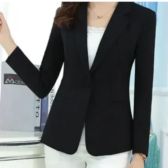 Elgeant - Slim Fit Dames Blazer Met Lange Mouwen - Ideaal Voor Kantoor