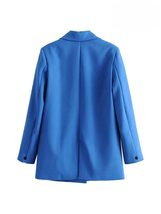 Blazest - Lange Dames Blazer Met Dubbelzijdige Sluiting - Perfect Voor Werk