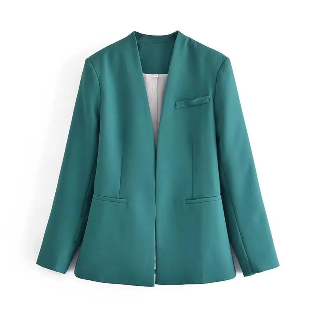 MODA Polo kraag, slim fit, multi-kleur dames blazer