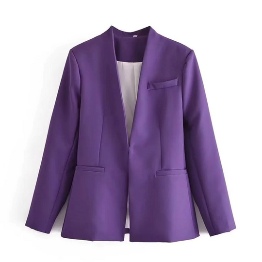 MODA Polo kraag, slim fit, multi-kleur dames blazer