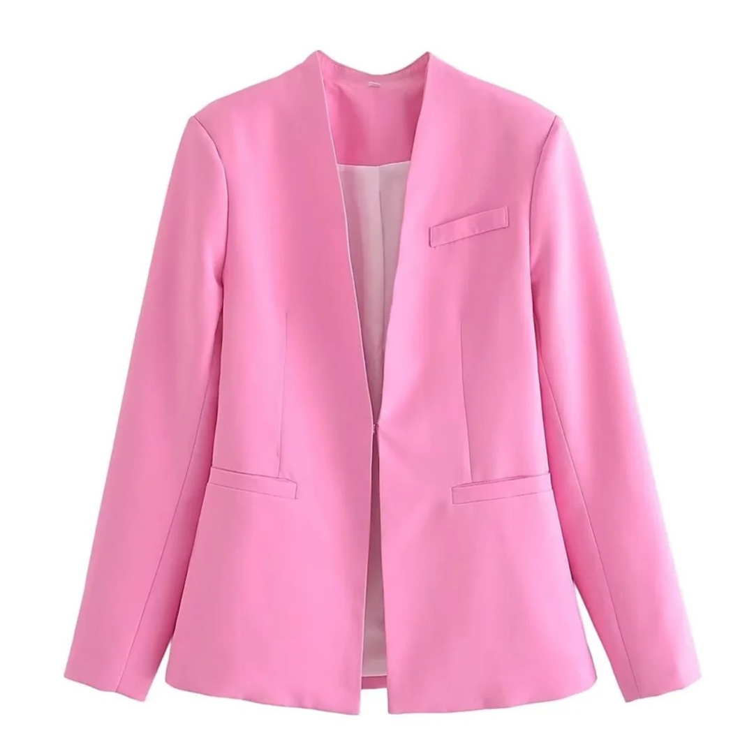 MODA Polo kraag, slim fit, multi-kleur dames blazer