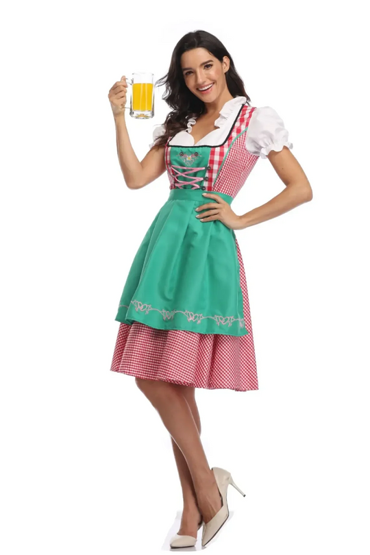 Dorinda - Dirndl Dames Jurk met Traditionele Vetersluiting