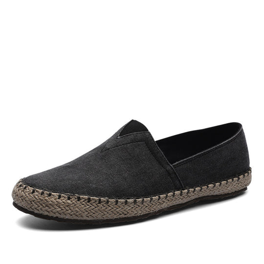 MODA Moccasins stijl contrasterende canvas stof espadrilles