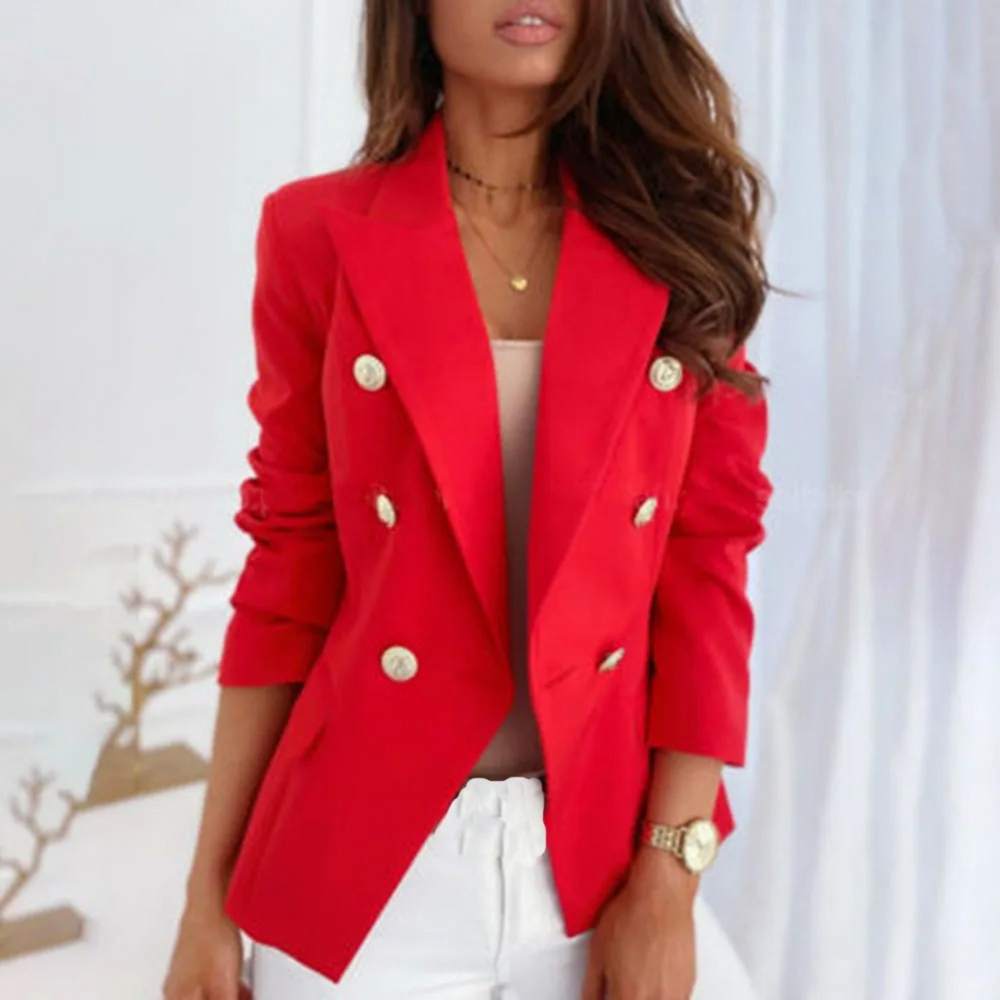 MODA helderrode reverskraag dames blazer