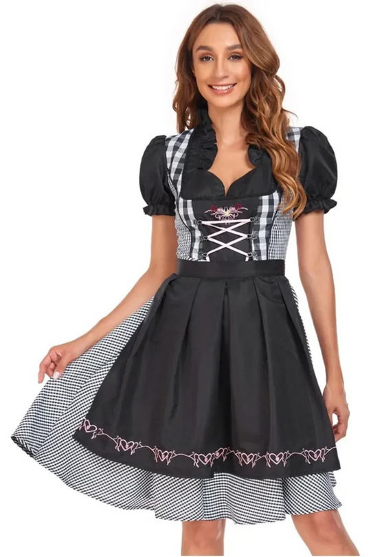 Dorinda - Dirndl Dames Jurk met Traditionele Vetersluiting