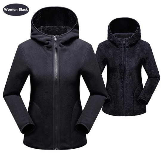 Warmish - Jasje met Capuchon, Volledige Ritssluiting en Zakken, Fleece Vest Dames