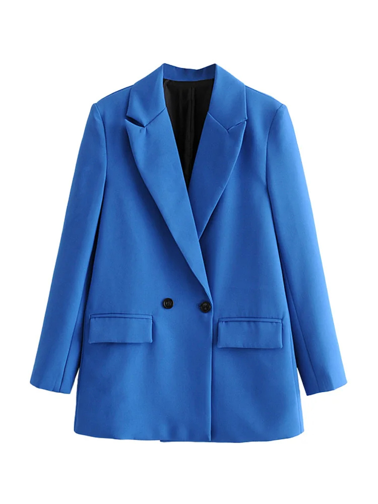 Blazest - Lange Dames Blazer Met Dubbelzijdige Sluiting - Perfect Voor Werk