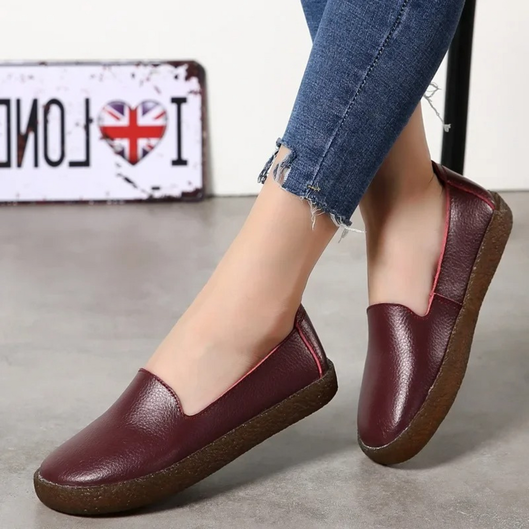 MODA Mocassins slip-on stijl leren dames instappers