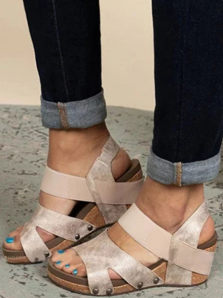 MODA - Sandalen met open teen en sleehak