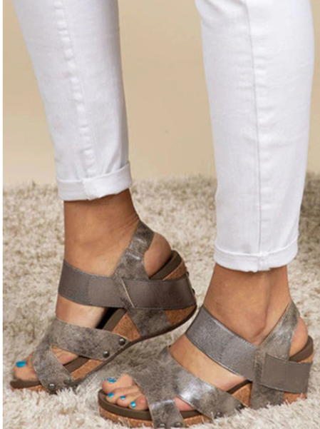 MODA - Sandalen met open teen en sleehak