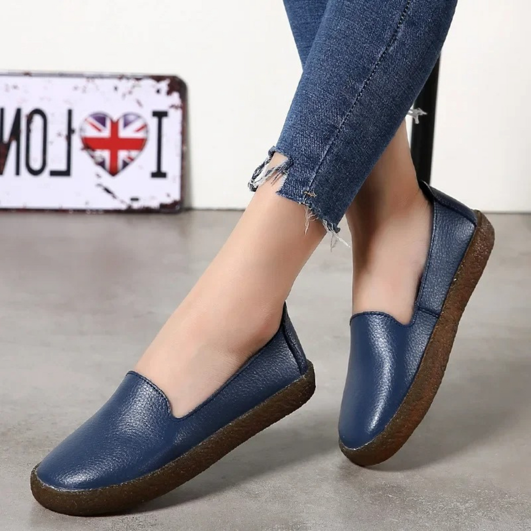 MODA Mocassins slip-on stijl leren dames instappers