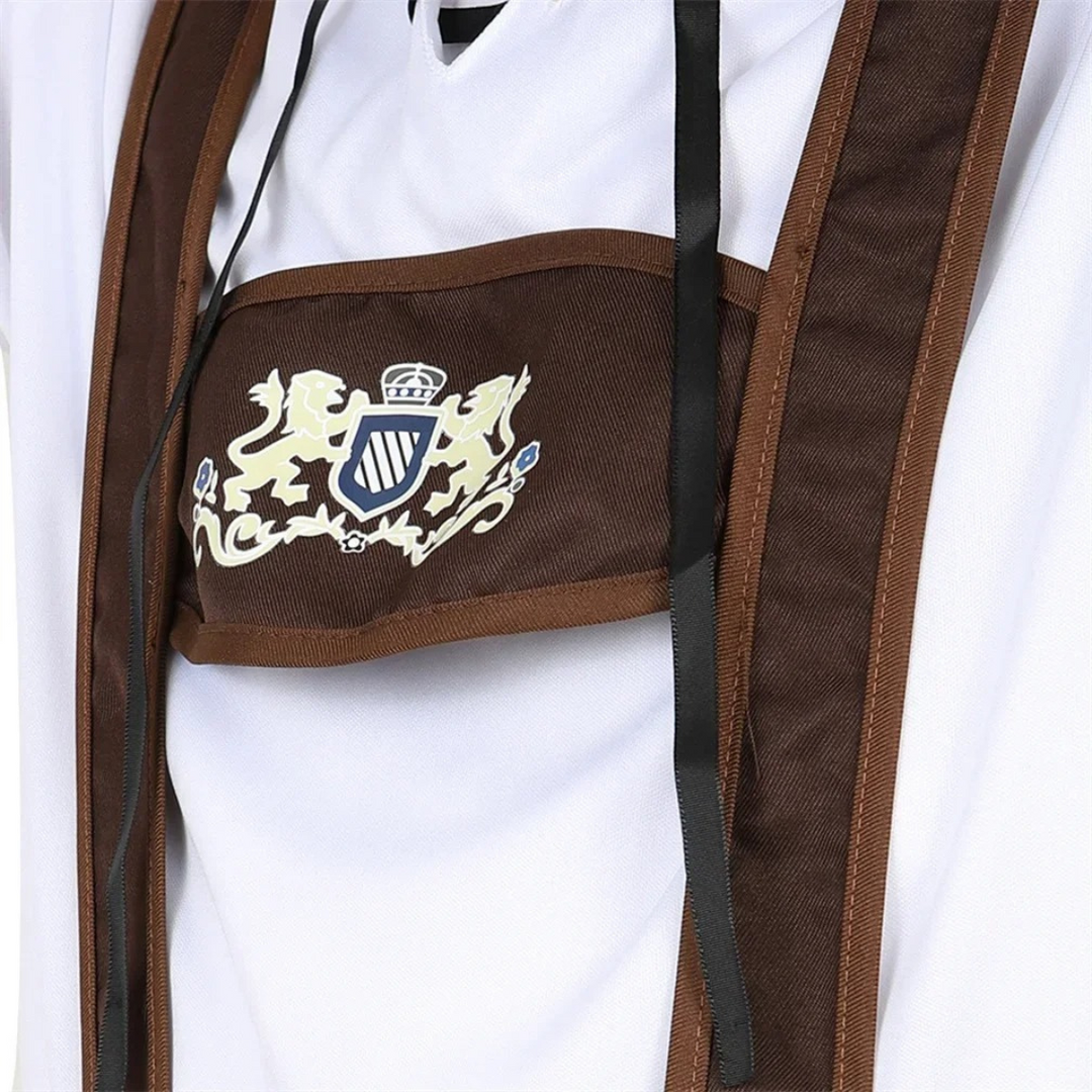 BergJos - Heren Lederhosen Set met Korte Broek en Overhemd - Oktoberfest