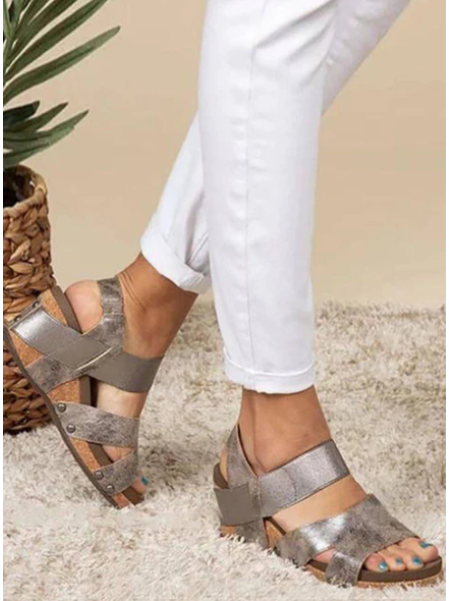 MODA - Sandalen met open teen en sleehak