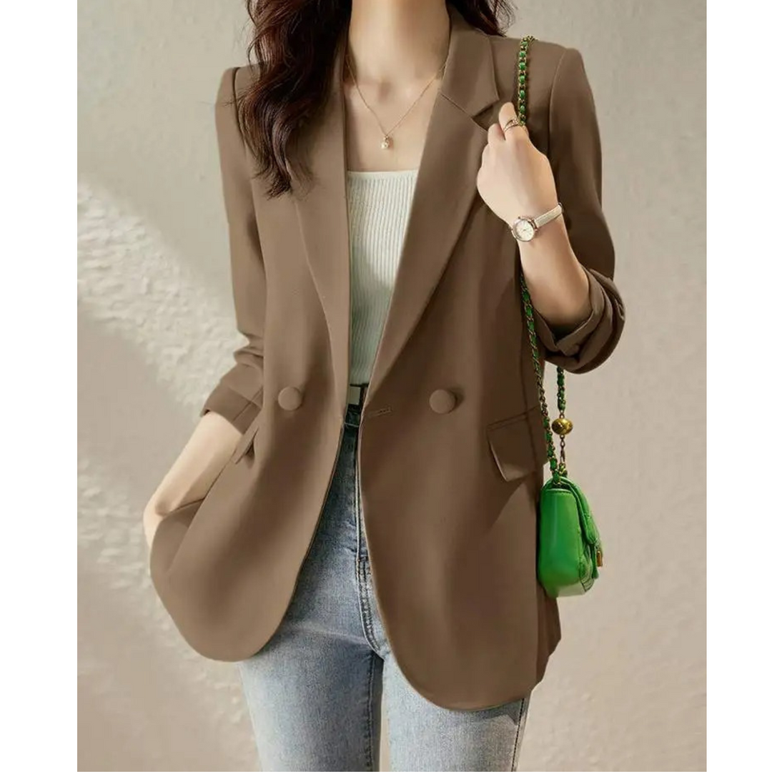 MODA Casual revers, solide werkoutfit dames blazer