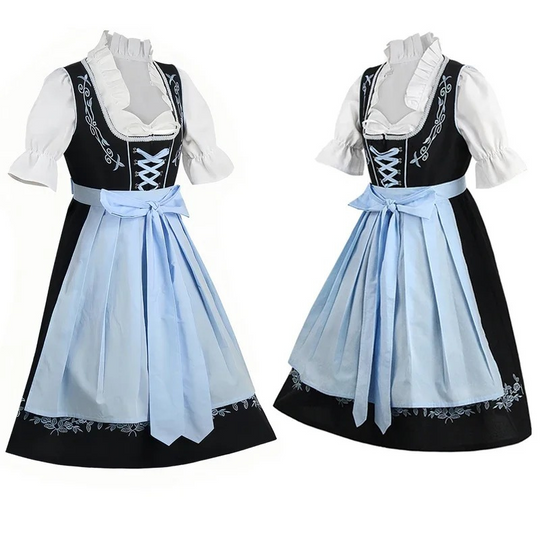 Birnire - Dirndl Dames Jurk met Korte Mouwen en Elegante Details