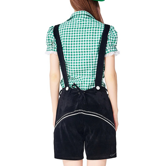 Zirnora - Dirndl Dames Set met Lederhosen en Blouse voor Oktoberfest