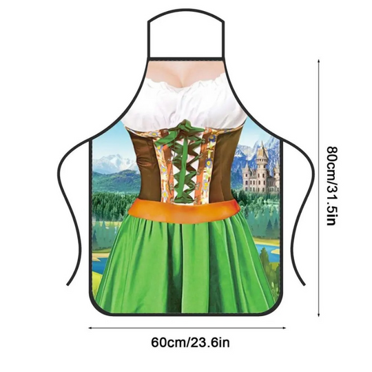 Dirleia - Dirndl Dames Schort met Traditionele Print