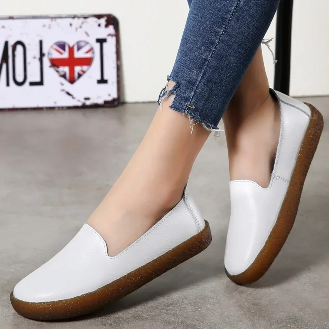 MODA Mocassins slip-on stijl leren dames instappers