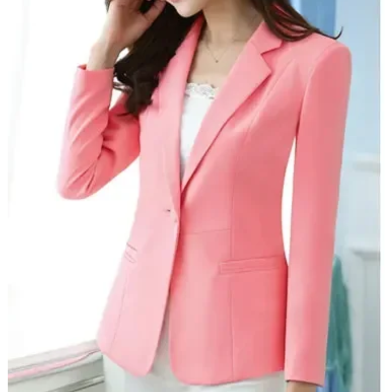 Elgeant - Slim Fit Dames Blazer Met Lange Mouwen - Ideaal Voor Kantoor