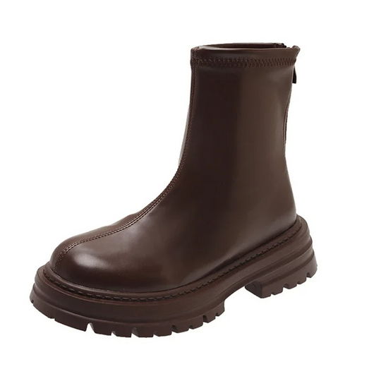 Zenitha - Dames Chelsea Boots Hoog met Zware Zool