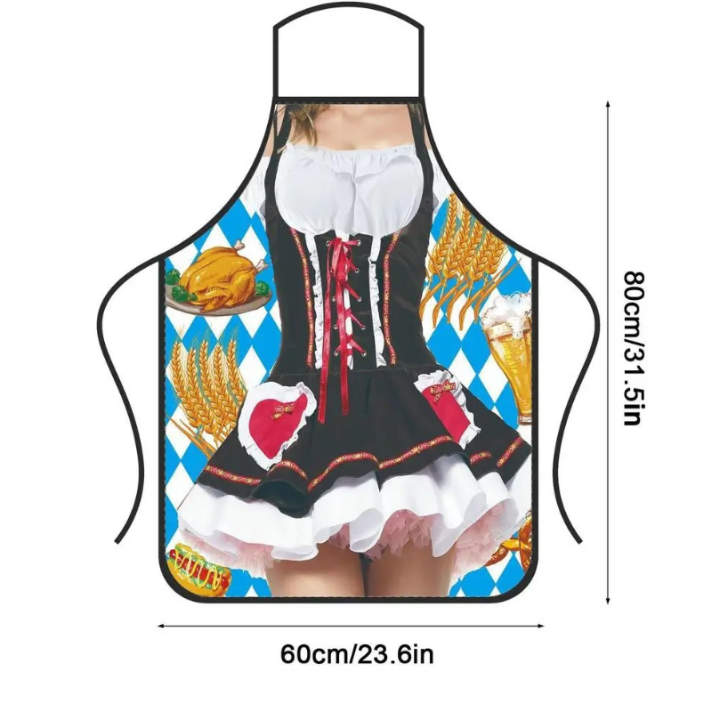 Dirleia - Dirndl Dames Schort met Traditionele Print