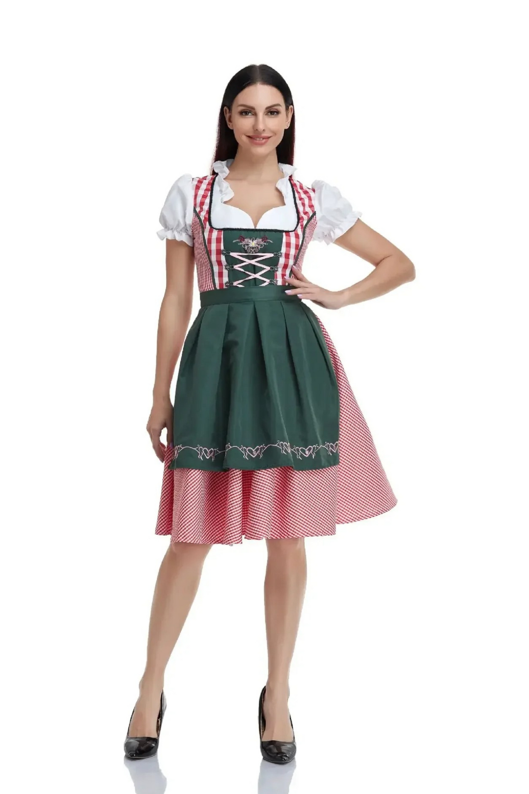 Dorinda - Dirndl Dames Jurk met Traditionele Vetersluiting