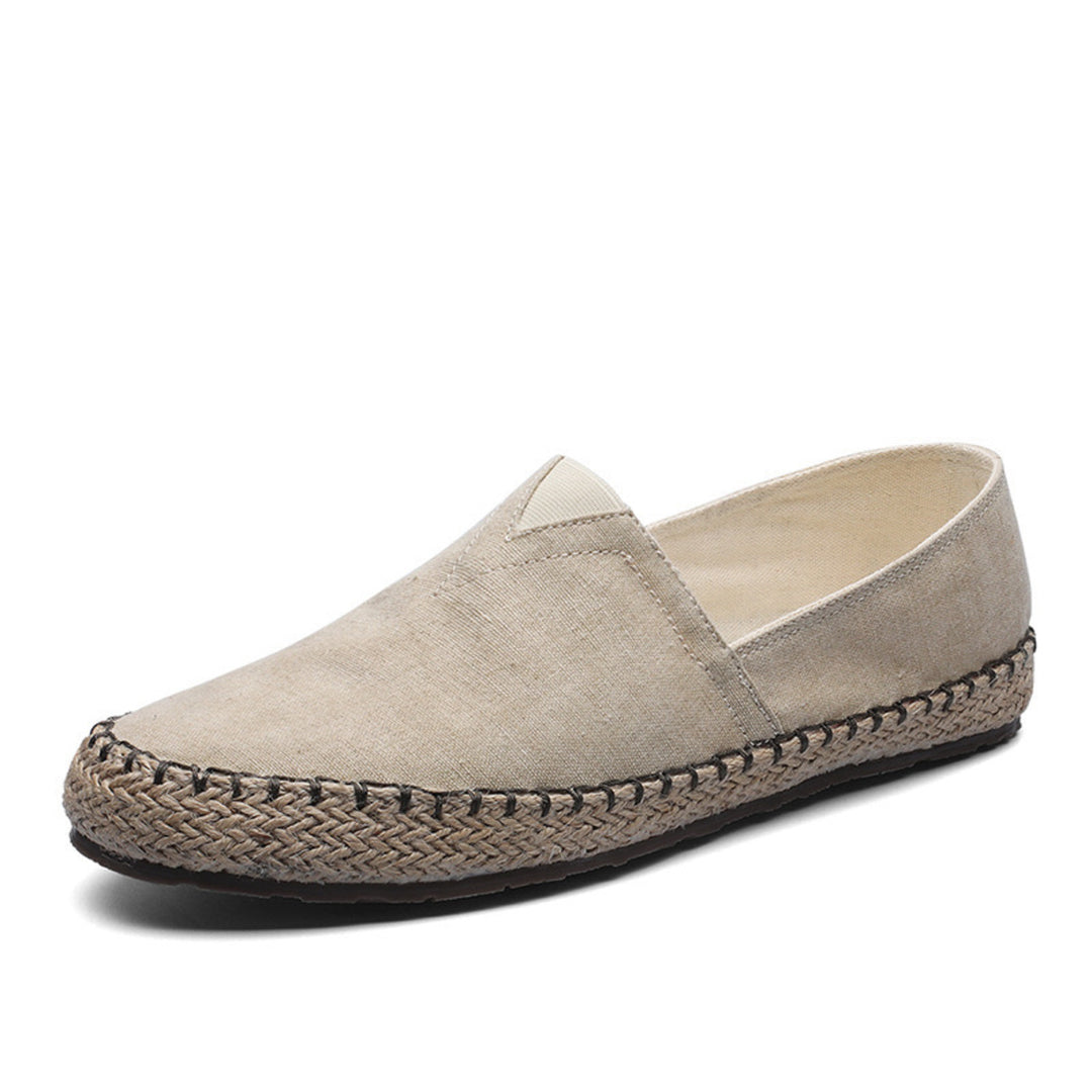 MODA Moccasins stijl contrasterende canvas stof espadrilles