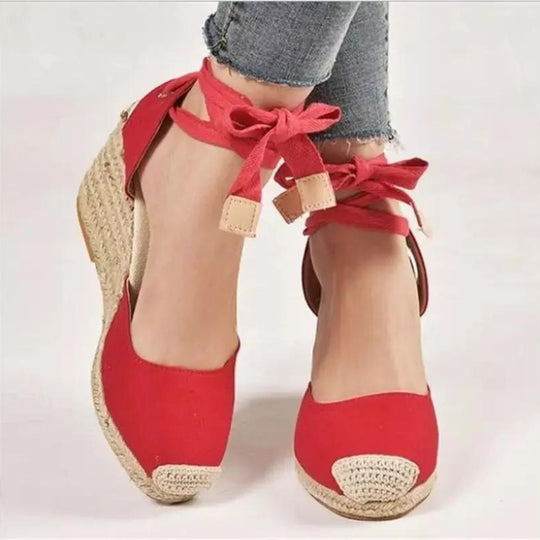 MODA enkel knoop bandje, touw stof zool espadrilles