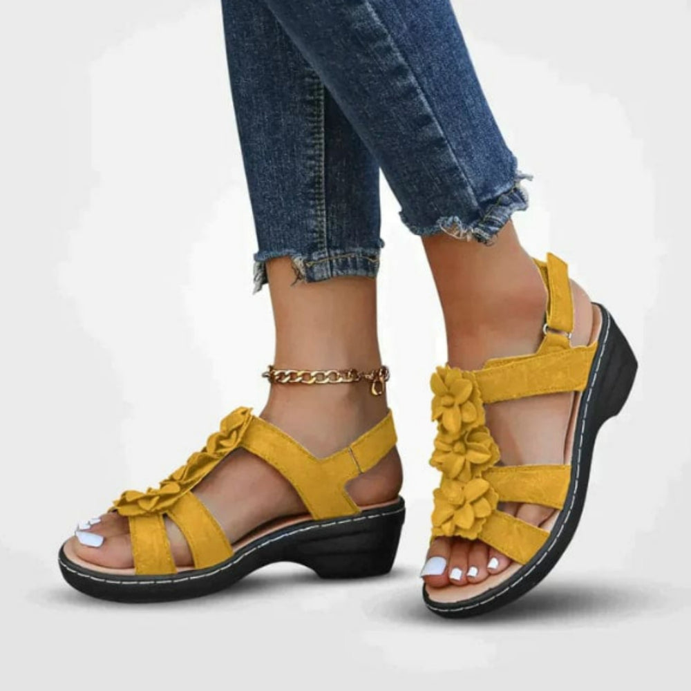 MODA Bloemen Platform Sandalen