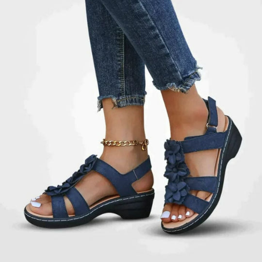 MODA Bloemen Platform Sandalen