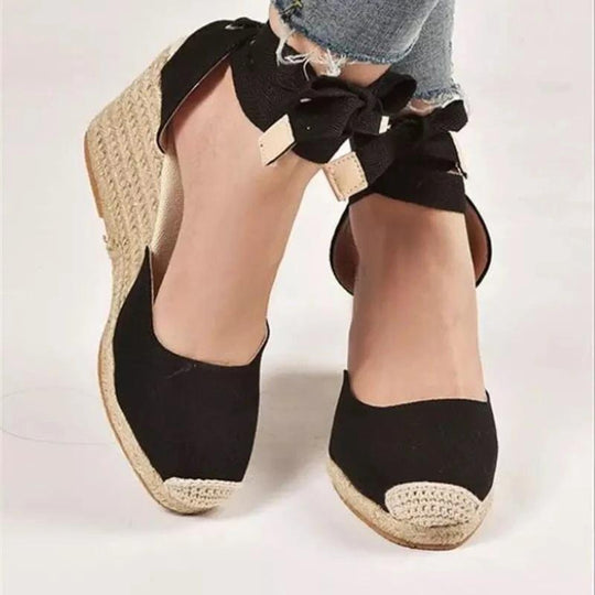 MODA enkel knoop bandje, touw stof zool espadrilles