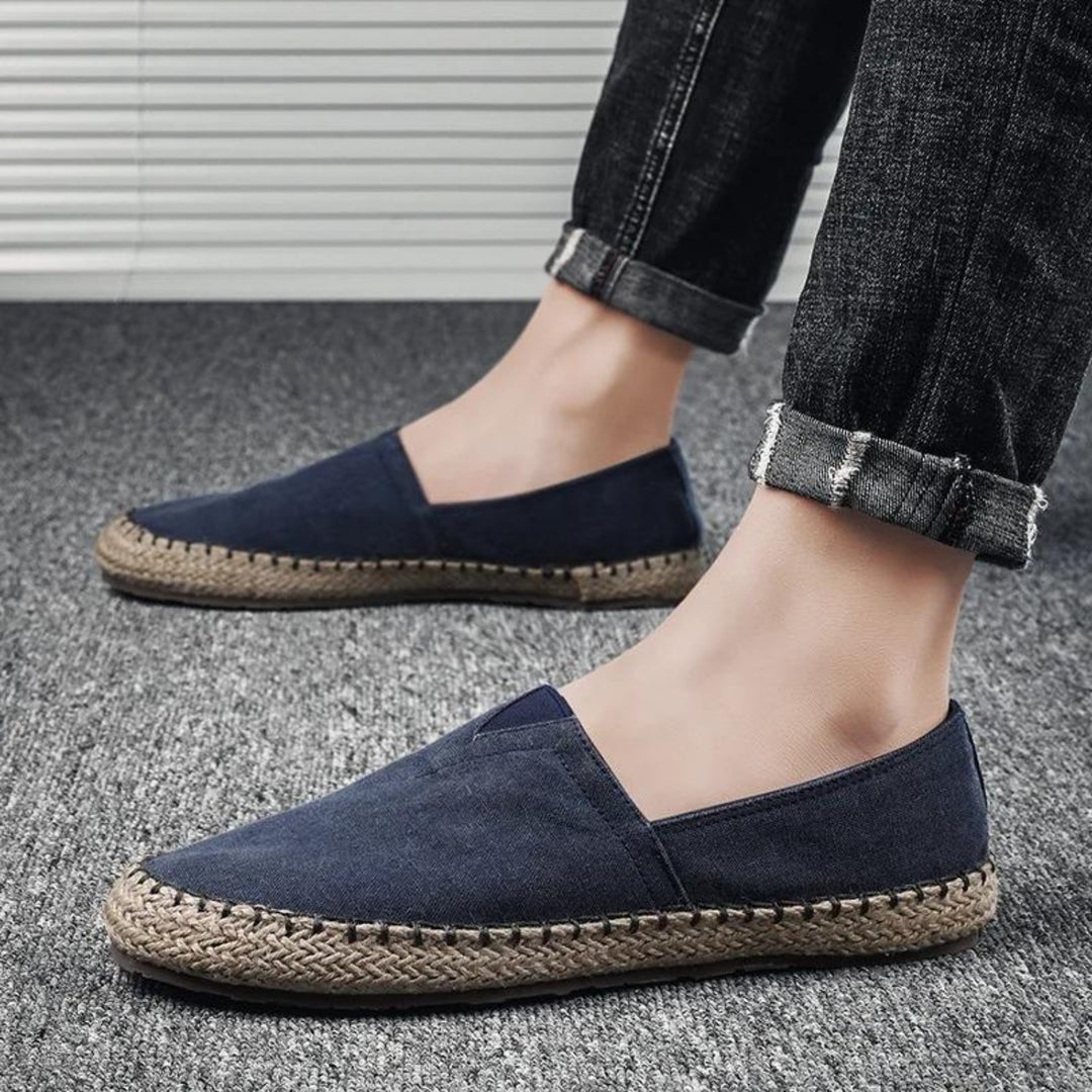 MODA Moccasins stijl contrasterende canvas stof espadrilles