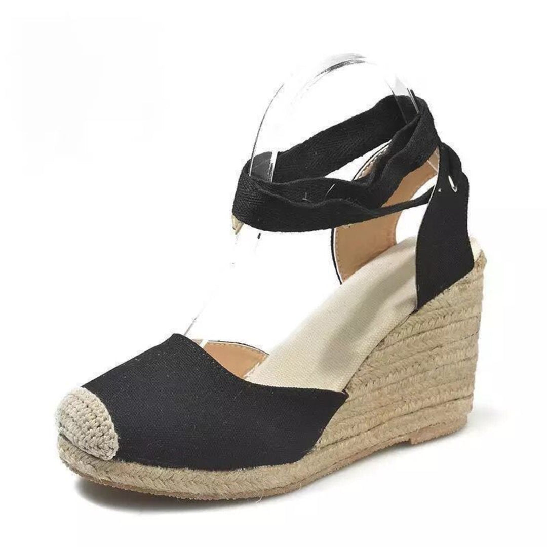 MODA enkel knoop bandje, touw stof zool espadrilles