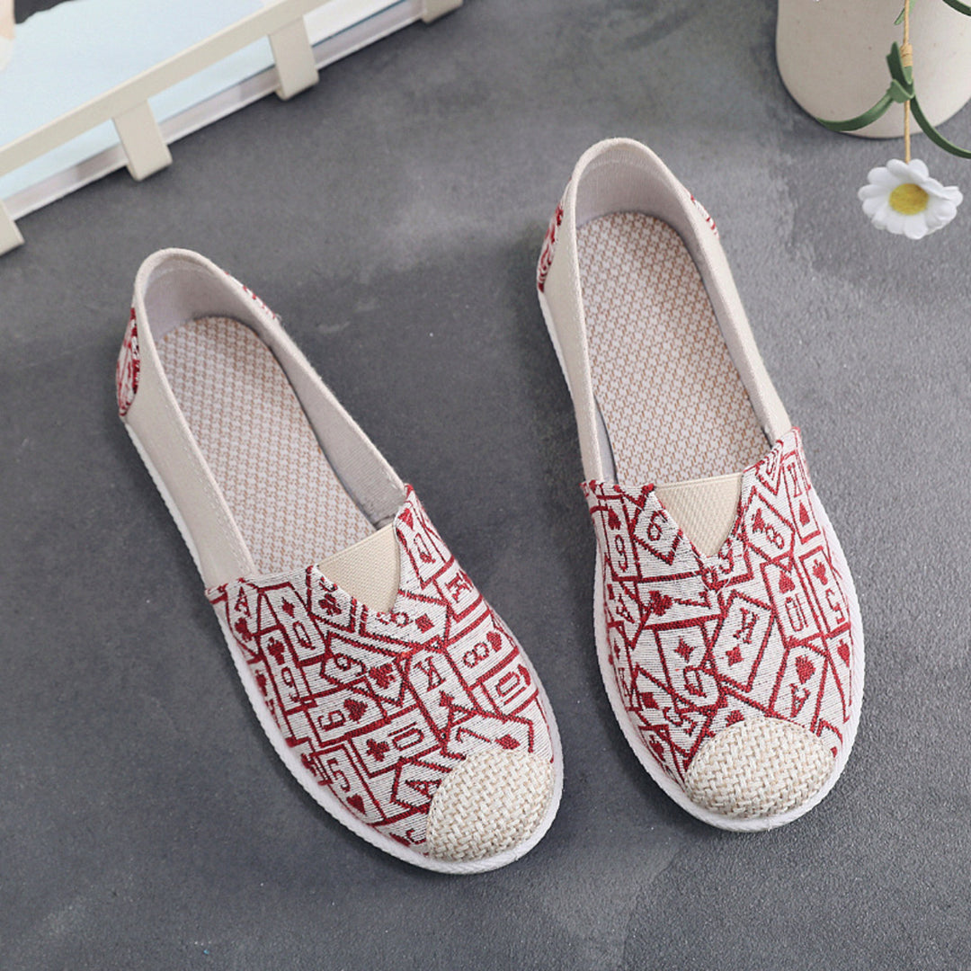 MODA vintage boheemse canvas espadrilles met bloemenprint